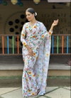 DAC Rashmi Mogra Pink Chinon Silk Printed Designer Readymade Sarees Wholesale Shop In Surat